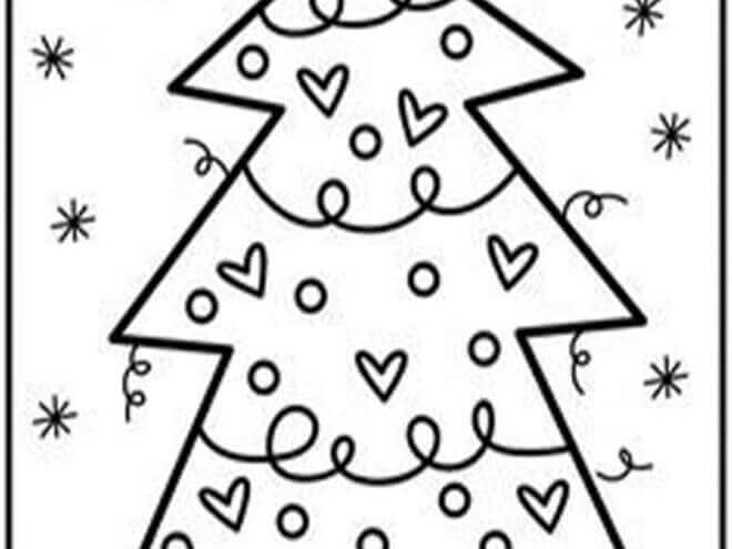 Desenhos de Árvore De Natal para colorir