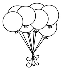 Desenhos de Balão Circular para colorir