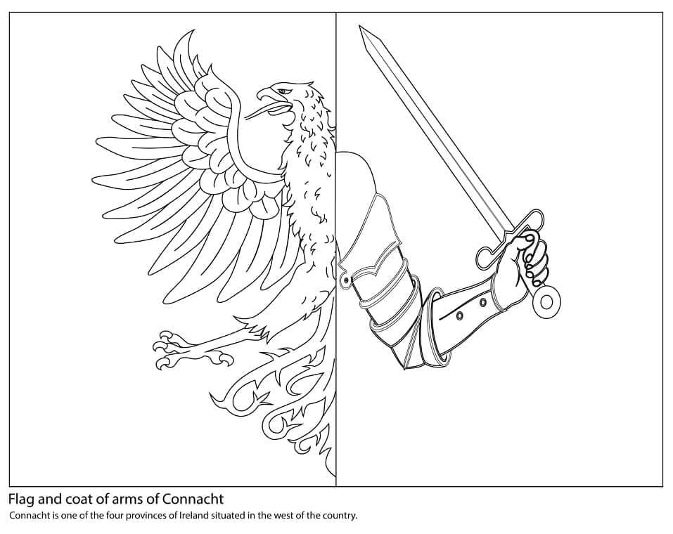 Desenhos de Bandeira da Connacht para colorir