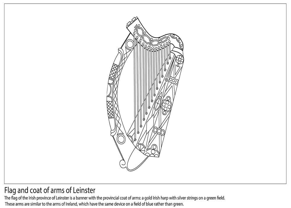 Desenhos de Bandeira de Leinster para colorir