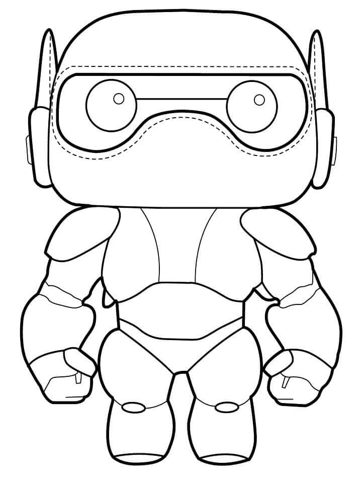 Desenhos de Baymax Armored Chibi para colorir
