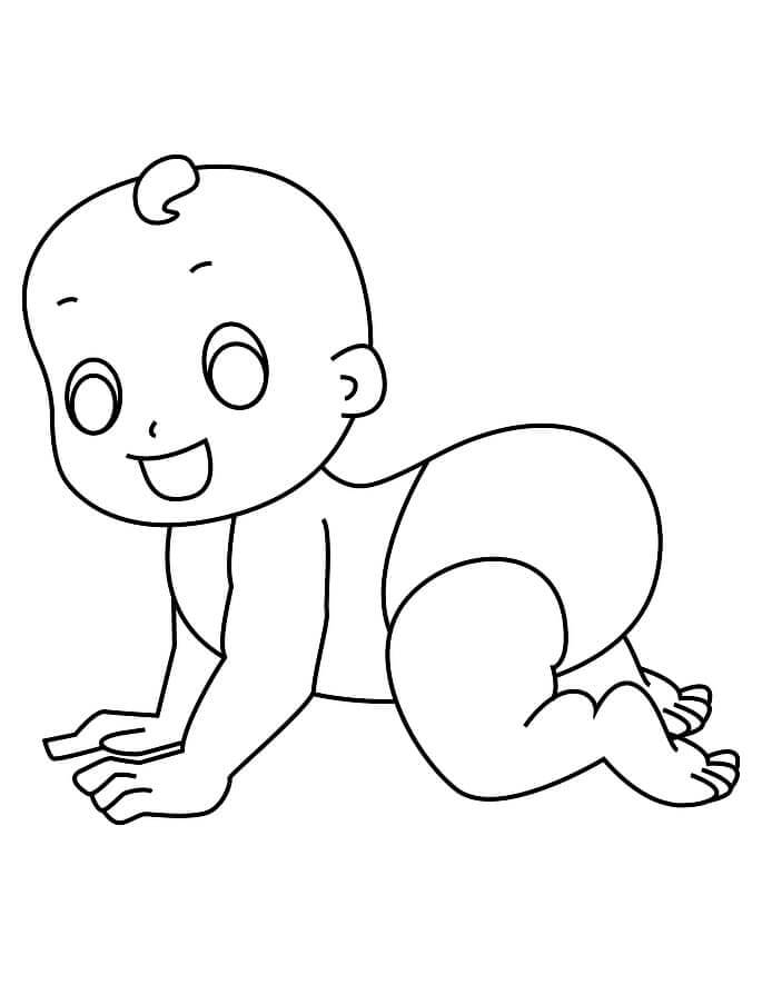 Desenhos de Bebê Simples para colorir