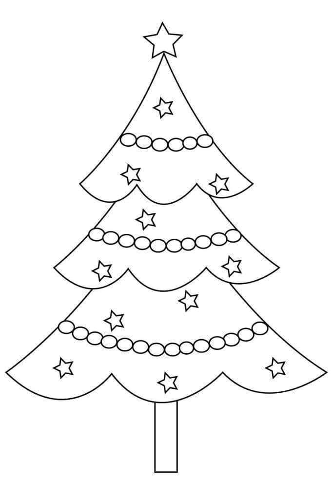 Desenhos de Bela Árvore de Natal para colorir