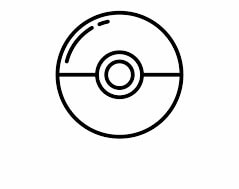 Bola Pokémon Círculo para colorir