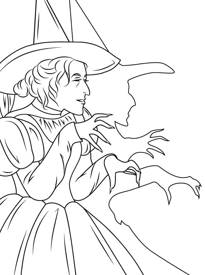 Desenhos de Bruxa Malvada Do Mágico De Oz para colorir
