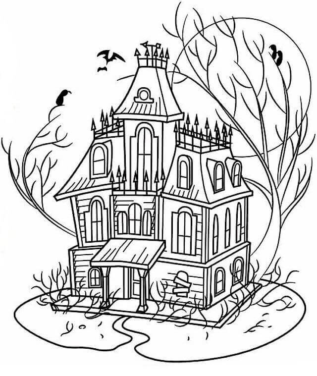 Desenhos de Casa Assombrada Secreta para colorir