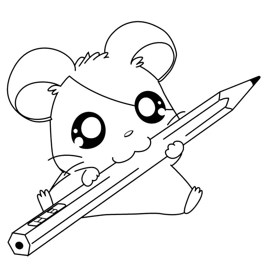 Desenhos de Coelho com Lápis Kawaii para colorir