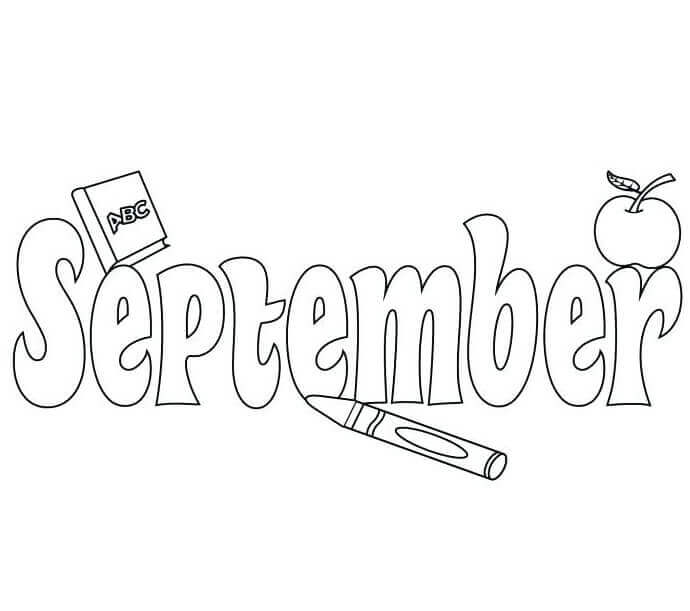 Desenhos de De Volta Às Aulas Em 1 ° De Setembro para colorir