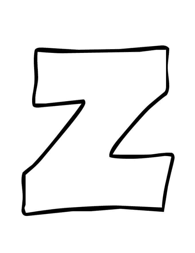 Desenho Da Letra Z para colorir