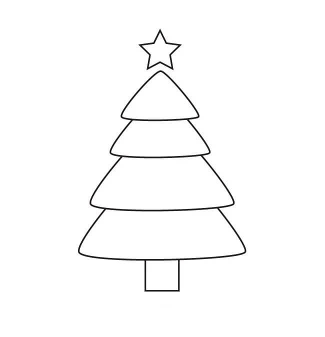 Desenhos de Doce Árvore de Natal para colorir