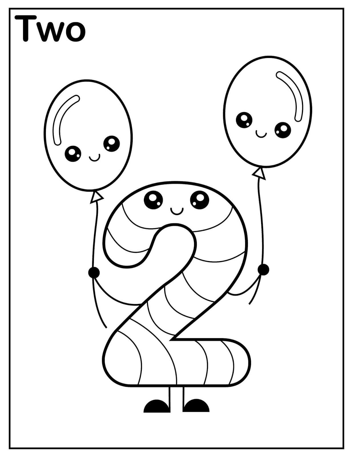 Desenhos de Dois Kawaii para colorir