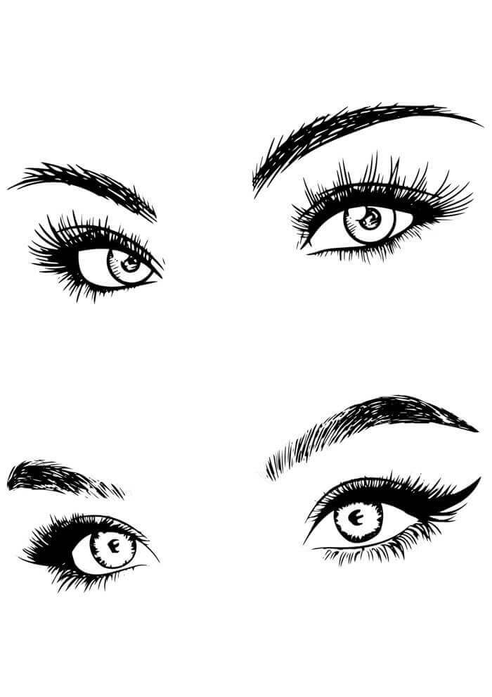 Dois Pares De Olhos Do Tumblr para colorir