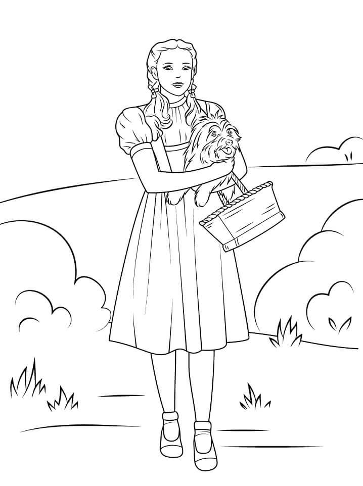 Desenhos de Dorothy Contenção Toto para colorir
