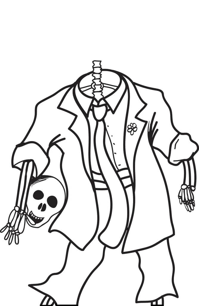 Desenhos de Esqueleto com Osso para colorir