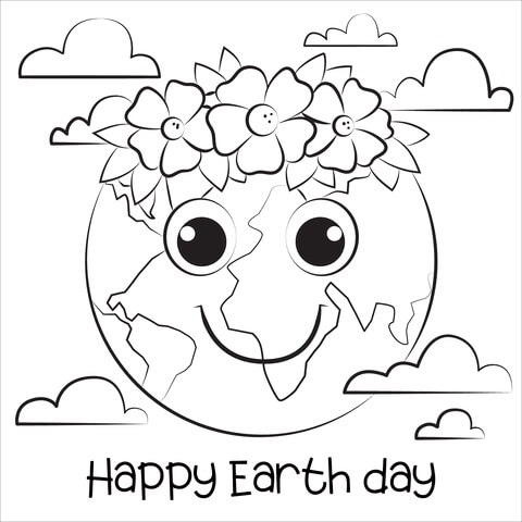 Desenhos de Feliz Dia da Terra para colorir