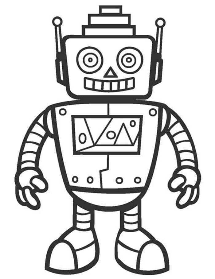 Feliz Robô 2 para colorir