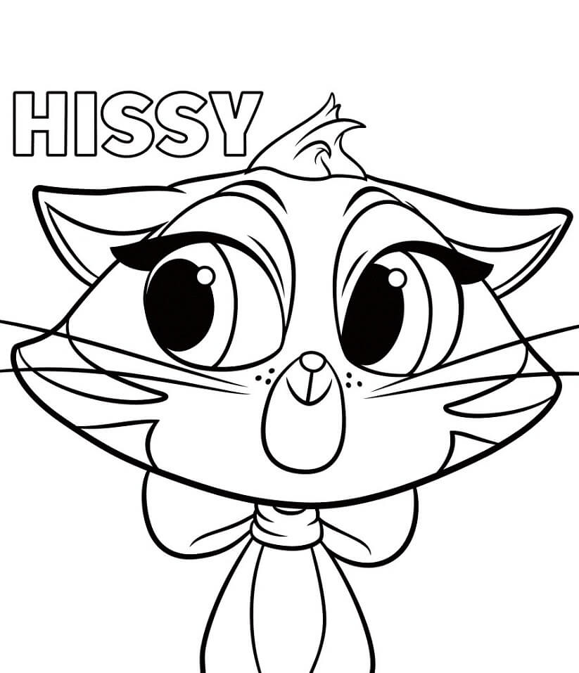 Desenhos de Hissy From Bingo e Rolly Puppy Dog Pals para colorir
