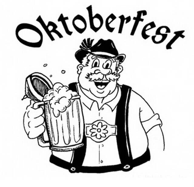 Desenhos de Homem da Oktoberfest para colorir