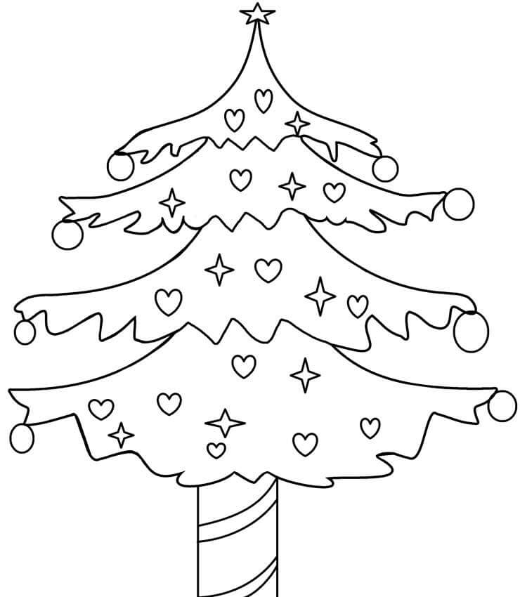 Desenhos de Imagens Gratuitas de Árvore de Natal para colorir