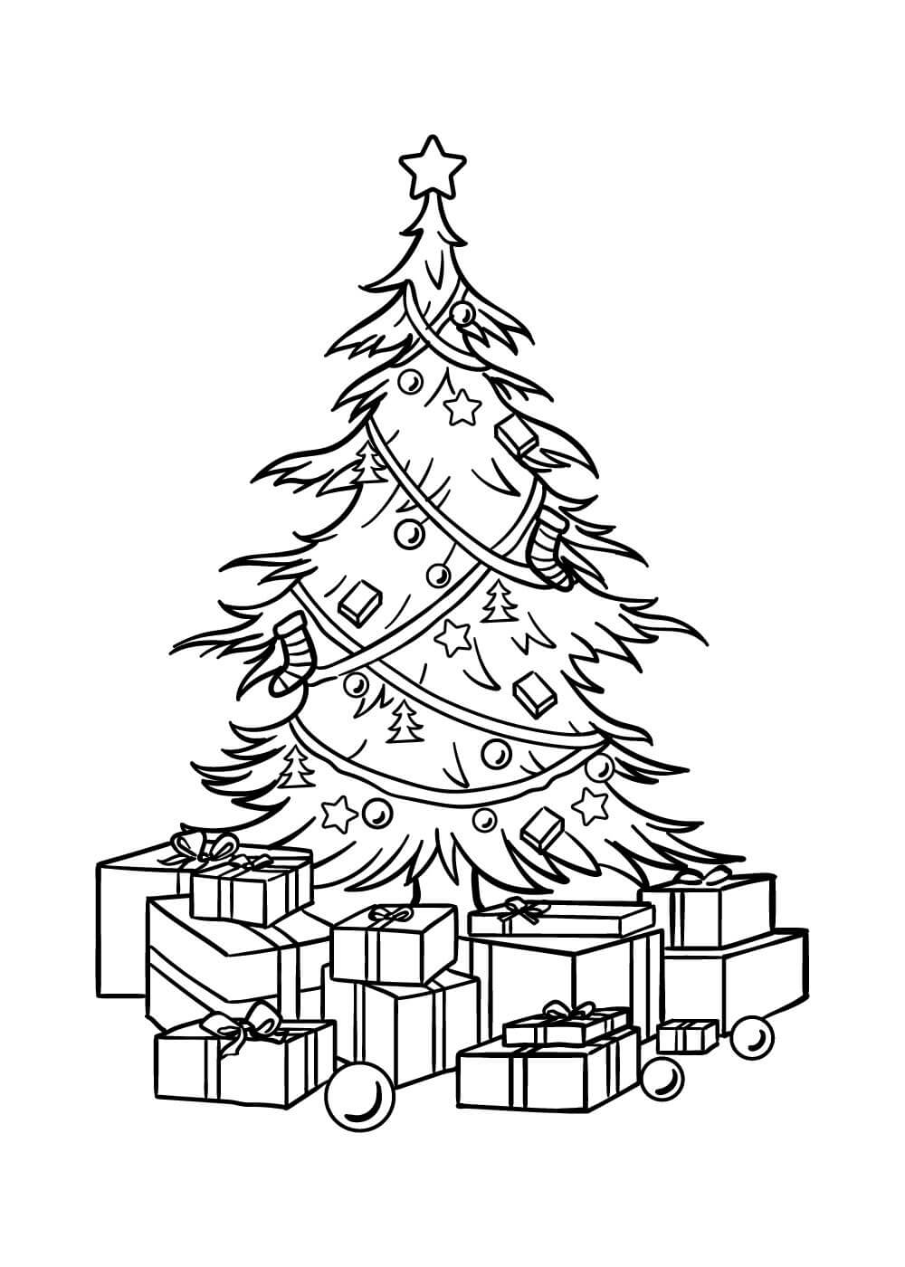 Desenhos de Impressionante Árvore de Natal para colorir