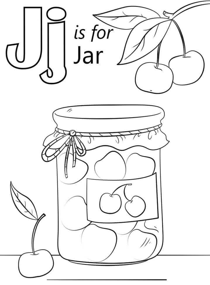Desenhos de Jar Letra J para colorir