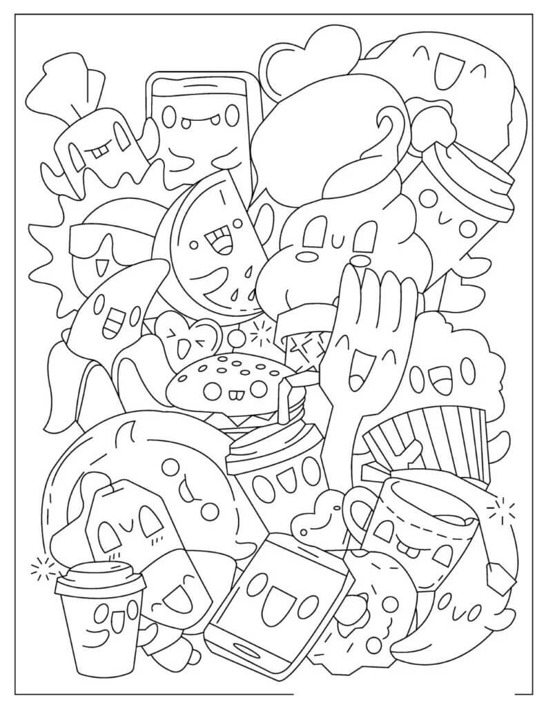 Desenhos de Kawaii Incrível para colorir