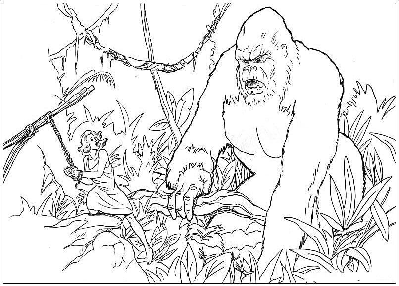 Desenhos de King Kong para Colorir