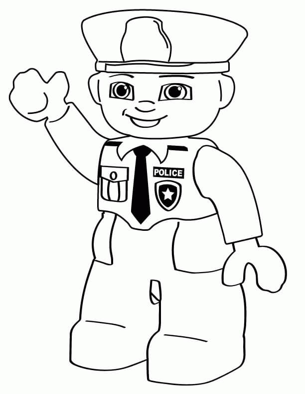 Lego Polícia para colorir