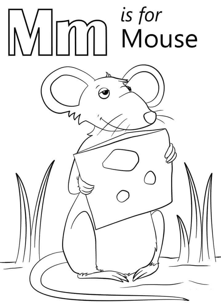Letra M Faça O Mouse para colorir
