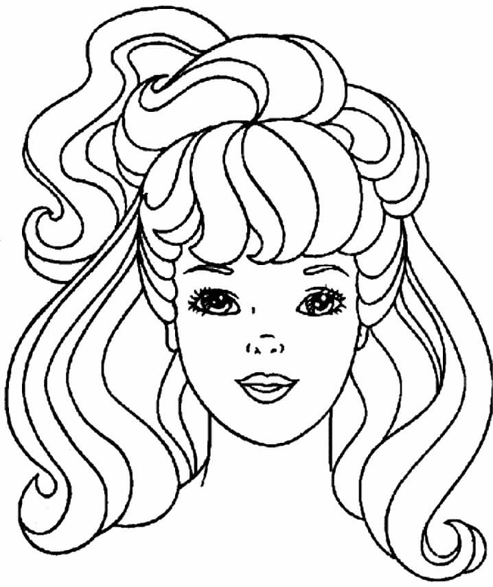 Desenhos de Linda Garota de Cabelo para colorir
