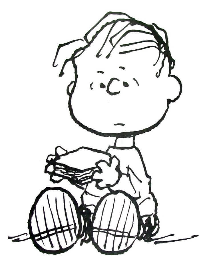 Linus Amendoim para colorir