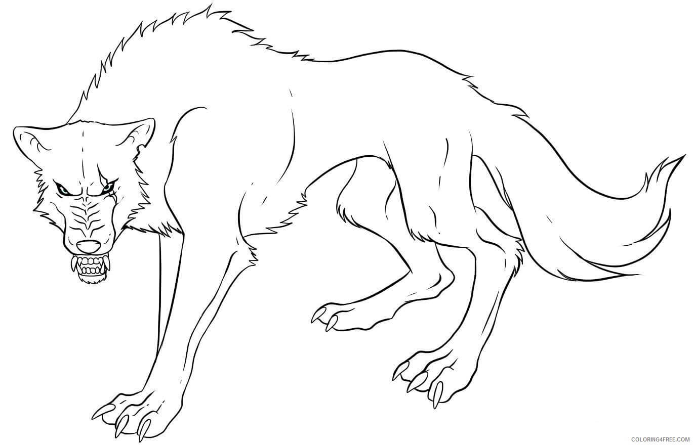 Desenhos de Lobo Raivoso para colorir