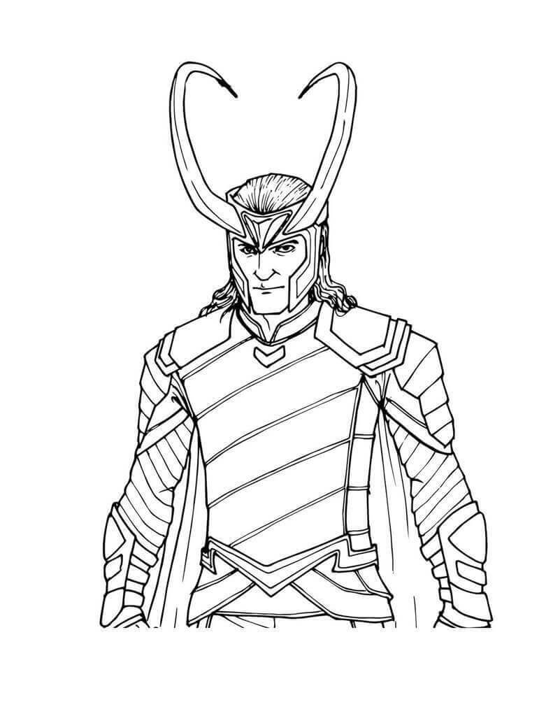Desenhos de Loki Deus da Malícia para colorir