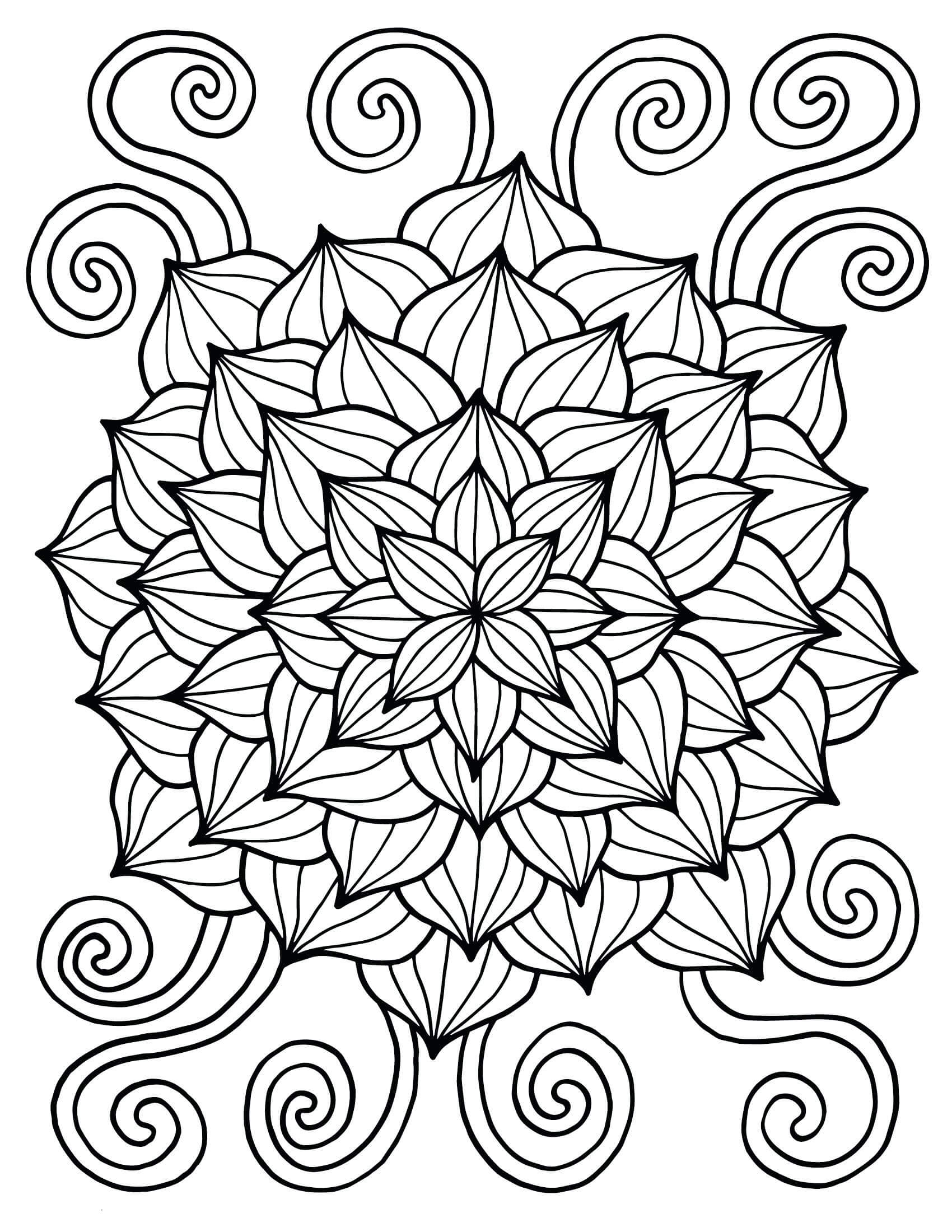 Desenhos de Mandala de Flores para a Primavera para colorir