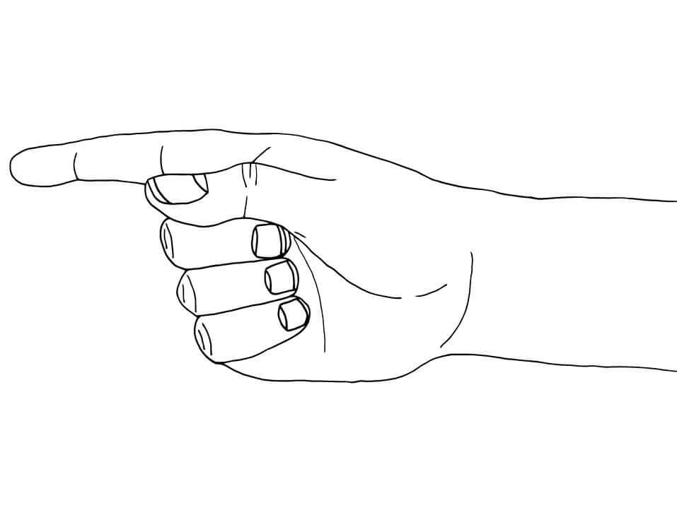 Desenhos de Mão Apontadora 1 para colorir