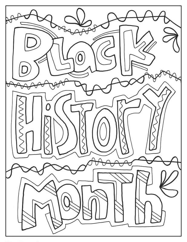 Mês da História negra do Evento para colorir