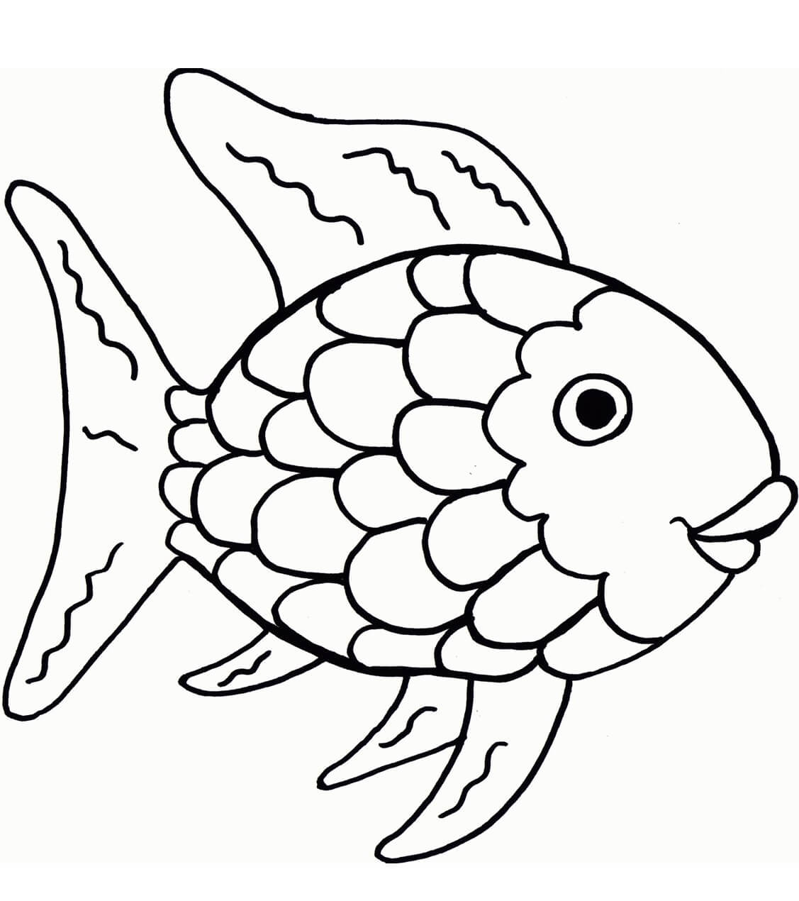 O Peixe Arco-íris para colorir