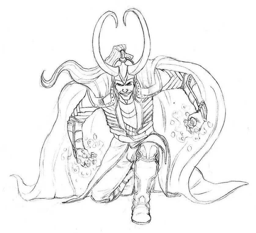 Desenhos de O Poder de Loki para colorir