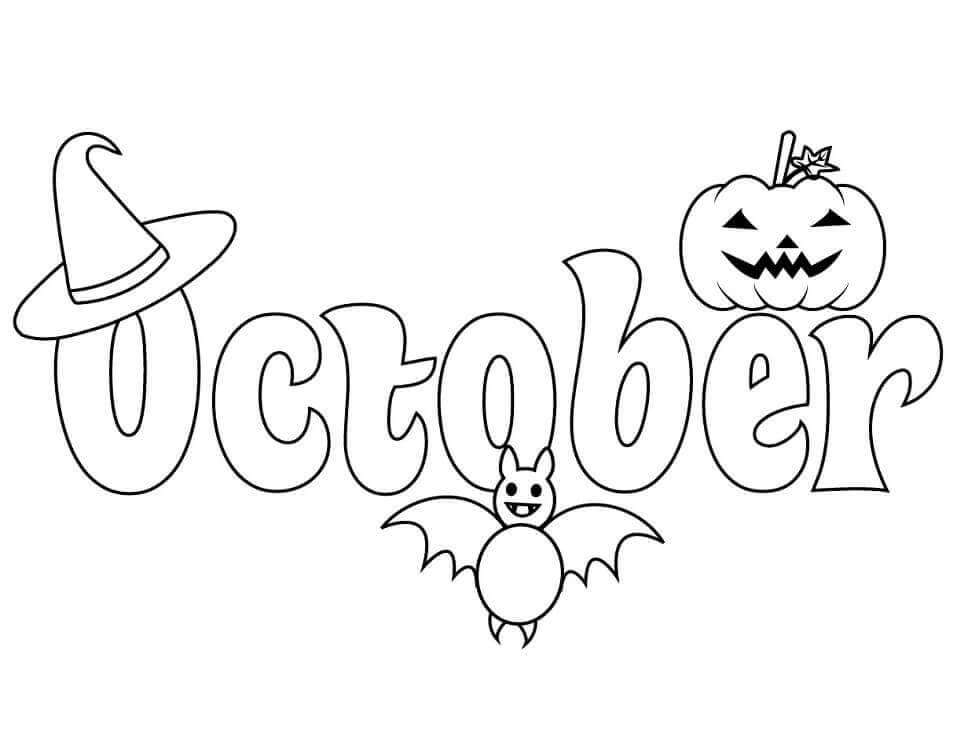 Outubro Assustador para colorir