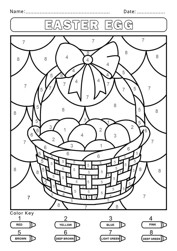 Desenhos de Ovos De Pascoa para colorir