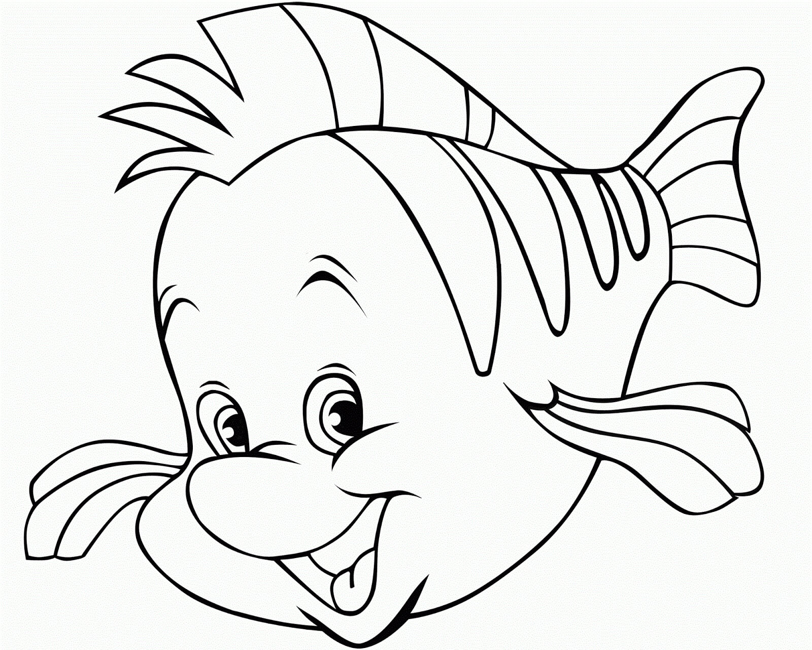 Desenhos de Peixe Engraçado dos Desenhos Animados para colorir