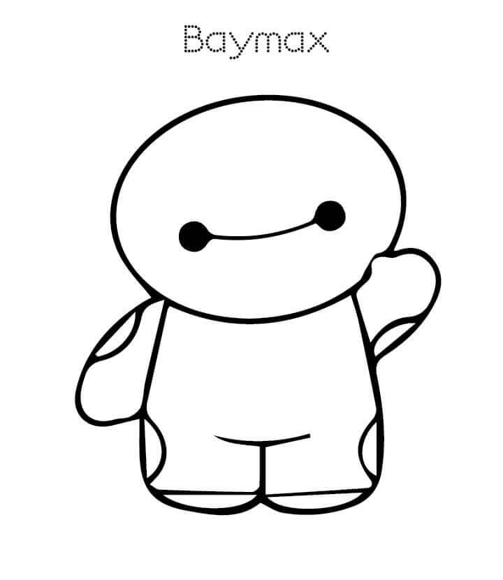 Desenhos de Pequeno Fofo Baymax para colorir
