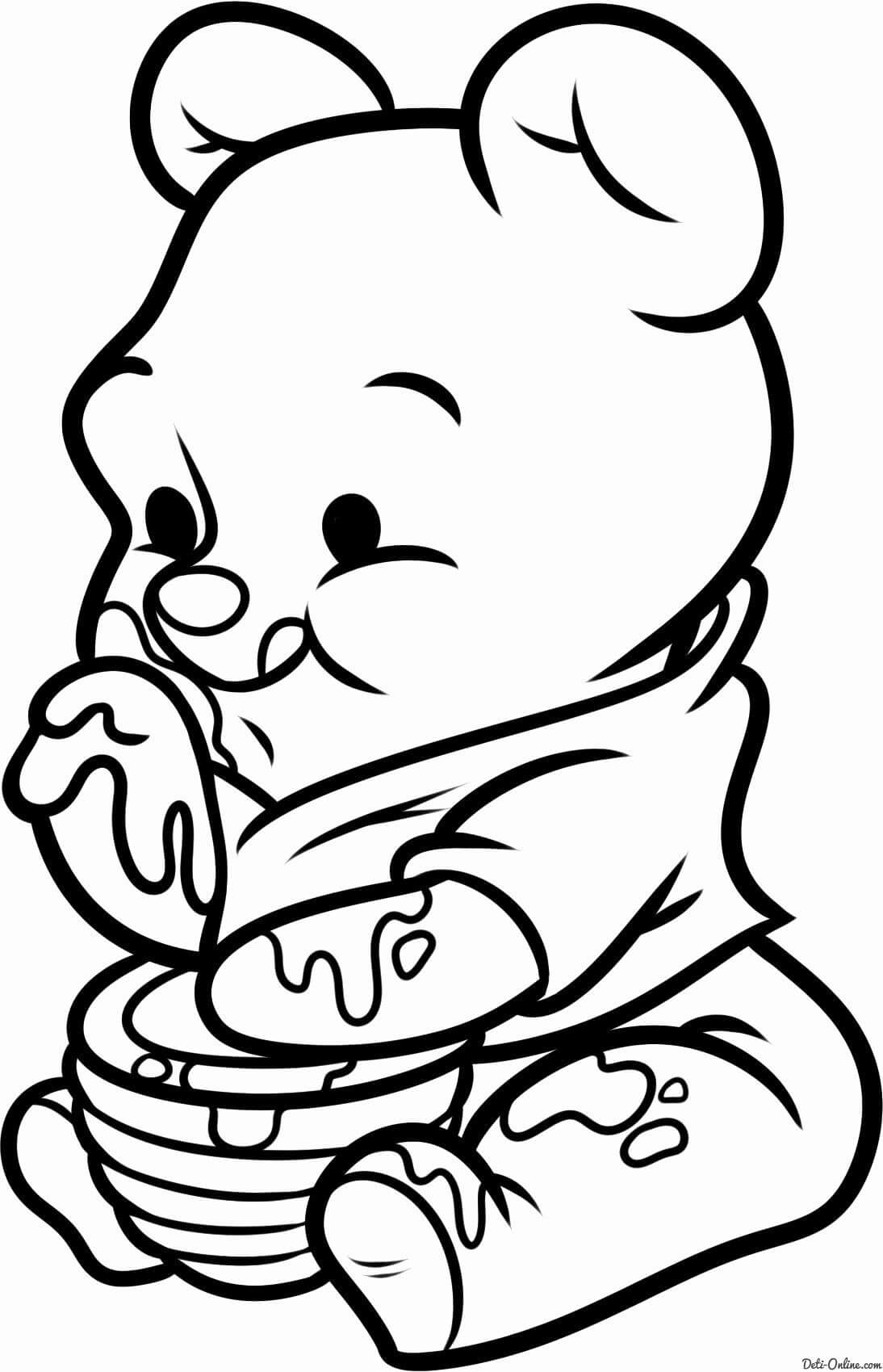 Pequeno Urso Kawaii para colorir