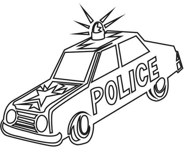 Polícia Automóvel para colorir