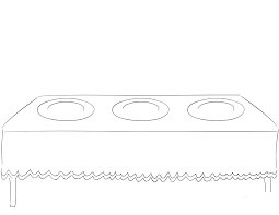 Desenhos de Prato na Mesa para colorir