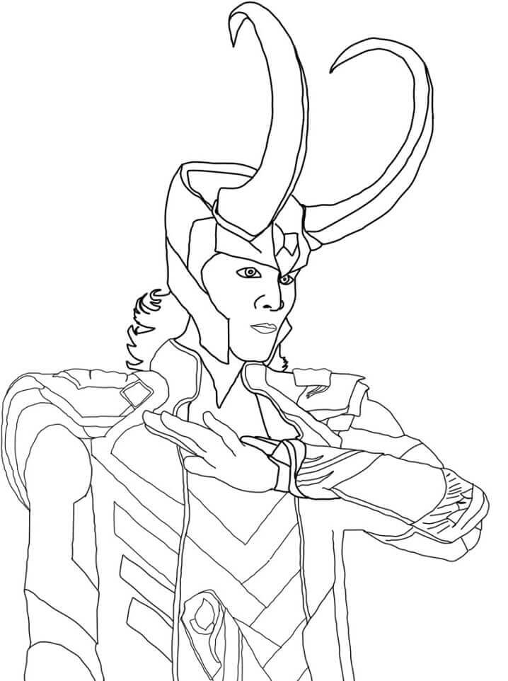 Desenhos de Ruim Loki para colorir