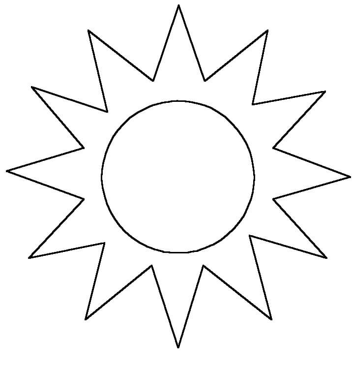 Desenhos de Sol Básico para colorir
