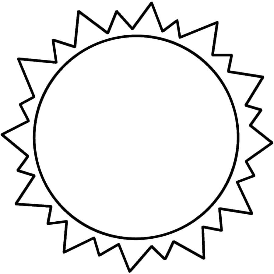 Desenhos de Sol Simples para colorir