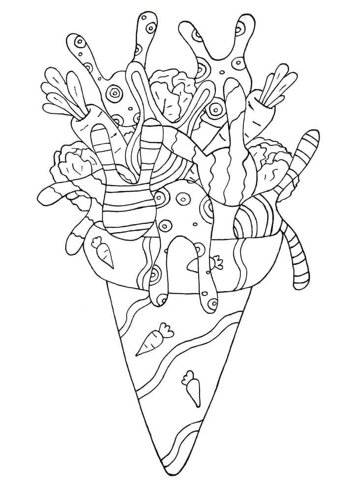 Desenhos de Sorvete de Coelho para colorir