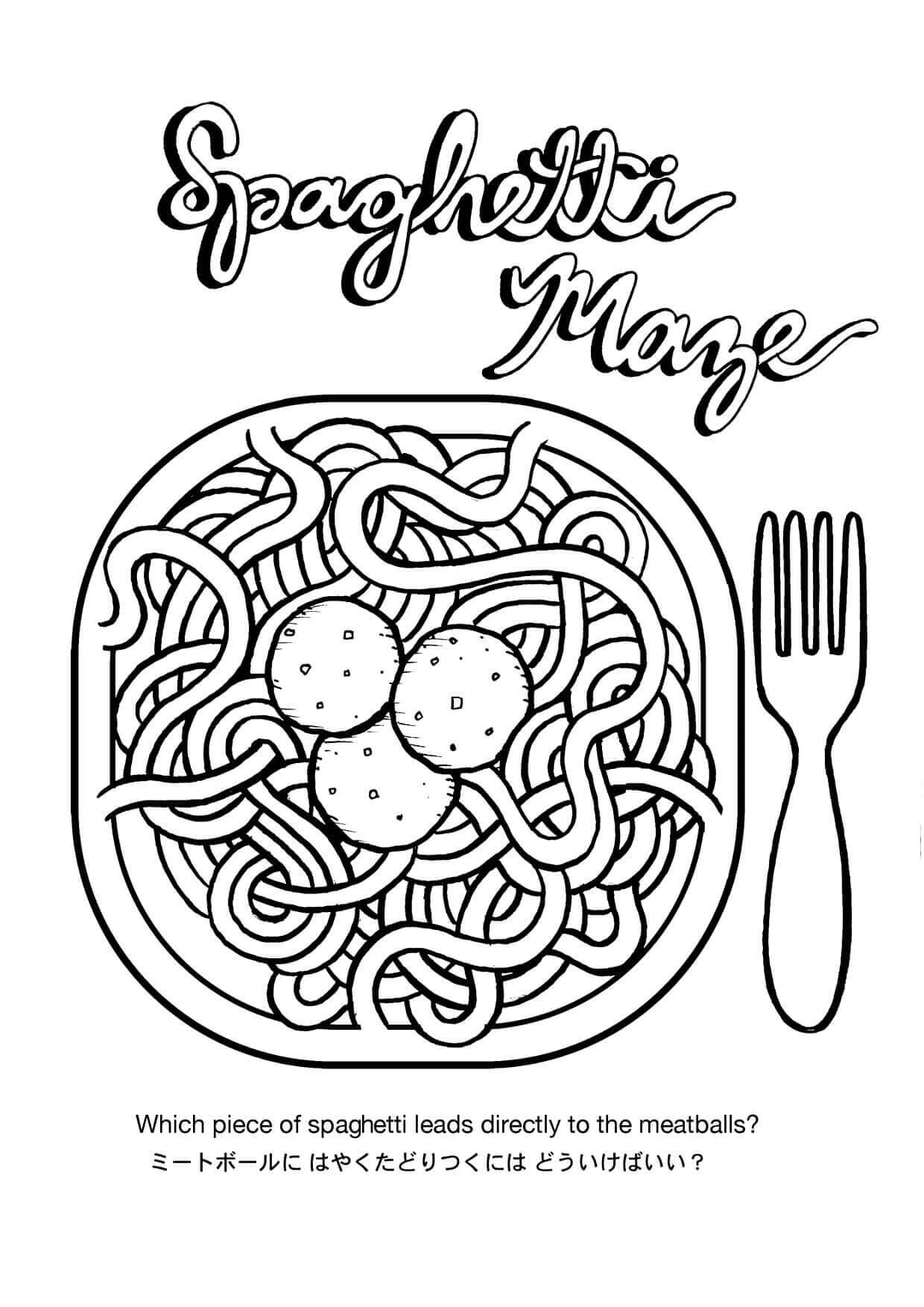 Spaghetti Magician para colorir